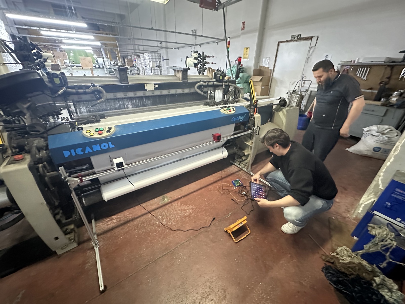 Dokuma hattında FabrikGuard modülü